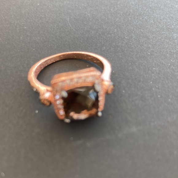 Smoke TOPAZ & Morganite Statement RING - Picture 2 of 3